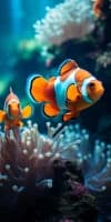 Clownfish in coral reef