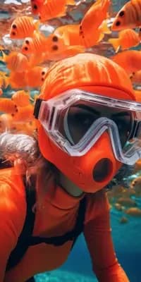 Snorkeling in tropical waters